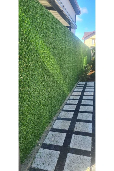 DOĞA ÇİM ÇİT 100 Cm X 5m Çim Görünümlü Bahçe Çiti Fabrikadan 1kalite Çimenli Tel Çimçit Dekoratif Çimli Yeşil Çit ürün görseli 1