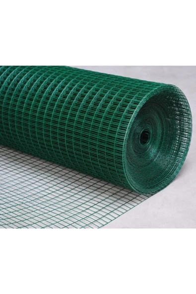 Yamanlar Pvc Kaplı Puntalı Yeşil Tel 12x12 Gözaralıklı 150 Cm Yükseklikte Kafes Teli Kümes Teli 150x25metre ürün görseli 1