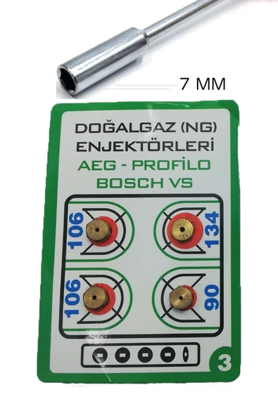 Universal 7 Mm Doğalgaz Dönüşüm Enjektör Memesi - Resim 2