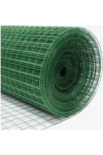 Ezgi Pvc Kaplı Yeşil Puntalı Tel 1,50 Mt X 25 Mt 'lik ( 25x25 Göz Aralığı) ürün görseli 1