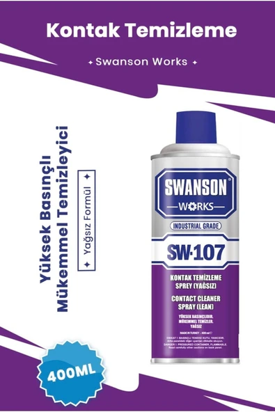 SWANSON WORKS Elektronik Kart Devre Kontak Temizleyici Sprey Yağsız 400 Ml ürün görseli 1