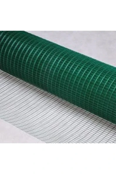 Yamanlar Pvc Kaplı Puntalı Yeşil Tel 12x12 Gözaralıklı 100 Cm Eninde-kafes Teli-kümes Teli 1x2,5metre ürün görseli 1