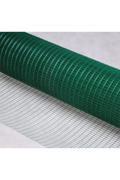 Yamanlar Pvc Kaplı Puntalı Yeşil Tel 12x12 Gözaralıklı 120m Eninde Kafes Teli Kümes Teli 120x5 Metre ürün görseli 1