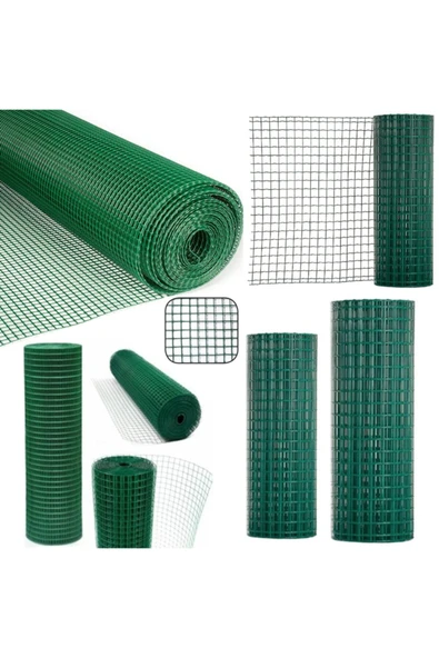 Pvc Kaplı 50x50 mm Puntalı Tel Bahçe Kümes Kafes Teli 1x 25 mt ürün görseli 1