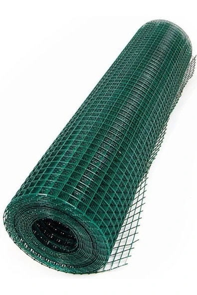 1,2 X 25 Metre Pvc Kaplı Puntalı Yeşil Bahçe Kümes Çit Teli - Göz Aralığı 12 X 12 Mm ürün görseli 1