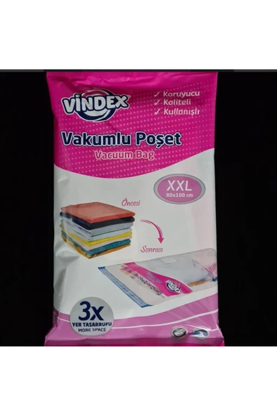 Vindex Vakumlu Hurç Poşet 80x100 ürün görseli 1