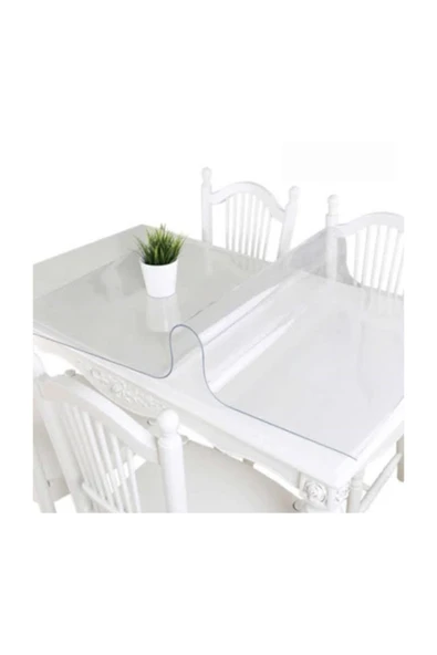Emek 80x80 Şeffaf Pvc Masa Örtüsü 1,7 mm Masa Koruyucu Saydam Renk Masa Sehpa Için Kolay Temizlik ürün görseli 1