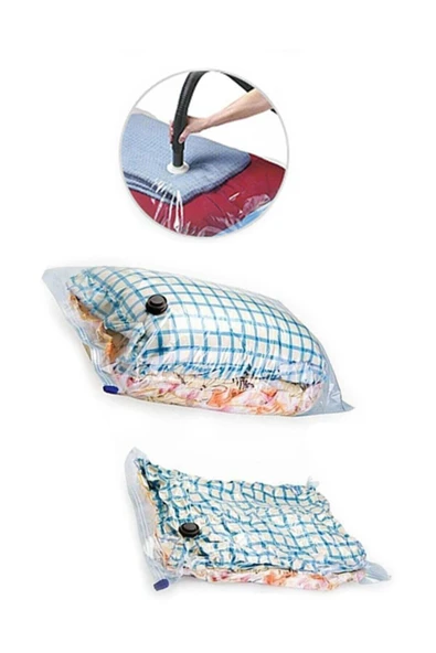 esmınahome Vakumlu Hurç 2 Adet 73 X 130 Large Kilitli Fermuarlı Her Model Süpürgeye Uyumlu ürün görseli 1