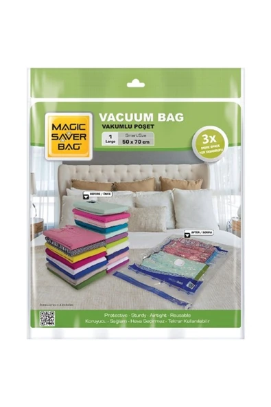 MAGİC SAVER Bag Large Vakumlu Poşet 50x70 Cm ürün görseli 1