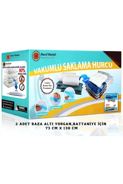 Vakumlu Hurç 2'li Baza Altı Yorgan Boy 73 Cm X 130 Cm ( Çift Kişilik Yorgan Için) ürün görseli 1