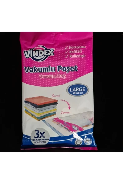 Vindex Vakumlu Hurç Poşet 55x70 1 Adet ürün görseli 1
