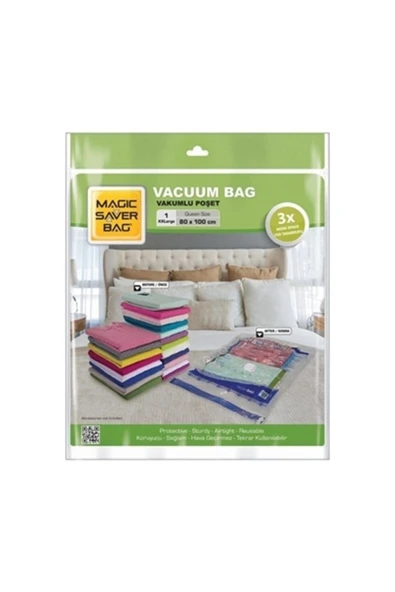 Magic Saver Bag Tekli Vakumlu Poşet Xxl 80 x 100 cm ürün görseli 1