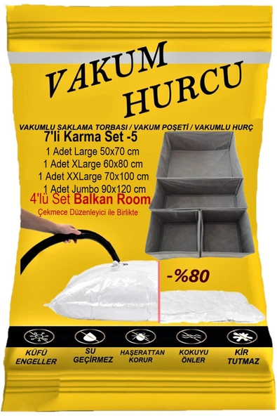 Vakum Hurcu 4LÜ Karma Set-5 Vakumlu Hurç - Vakumlu Poşet - ürün görseli 1