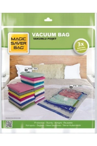 MAGİC SAVER Vakumlu Hurç Magıc Saver 3 Adet 55x90 Cm Xl ürün görseli 1