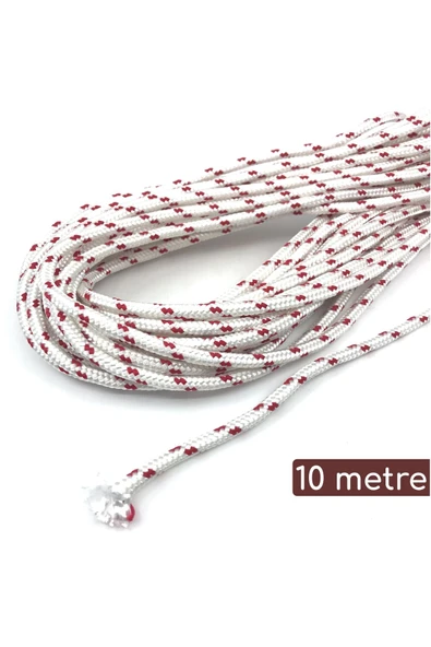 Özkul İpek İskota Halat 3mm-10 Metre-Aşınmaya dayanıklı-Çekme yapmaz-hava koşullarına dayanıklı-Örgülü ürün görseli 1