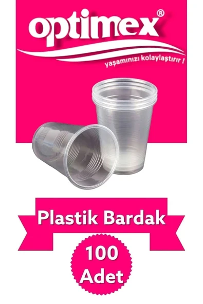Lüx Plastik Plastik Büyük Bardak 100 Adet ürün görseli 1
