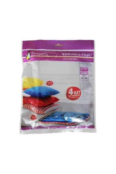 easyso 2 Adet Büyük Boy 73 Cm X 130 Cm Vakumlu Poşet Vakumlu Hurç Vakumlu Torba Yorgan Yastık Saklama Hurcu ürün görseli 1