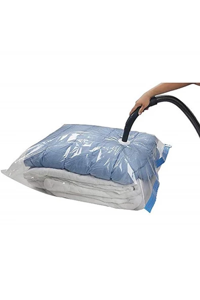 (3 Adet) En Büyük Boy (100x130) Vakumlu Hurç Yorgan Hurcu Vakumlu Hurc Poşet Saklama Torbası ürün görseli 1