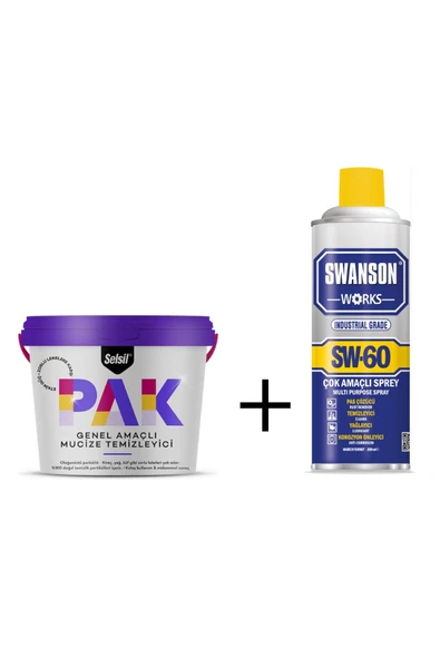 Selsil Pak Mucize Temizlik 500gr. Krem + Swanson Works Sw-60 200ml Ev Temizlik Paketi ürün görseli 1