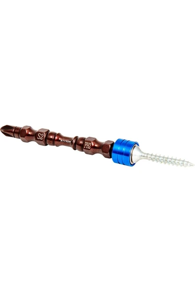 TYSON Sıkma Ucu Bits Uç S2 Çeliği Mıknatıs Uçlu Ph2x65 Çift Yönlü ürün görseli 1
