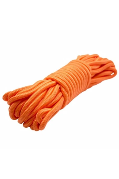 EgeÇelikHalat Renkli Iskota Halat Ip Turuncu 8 Mm 10 Metre ürün görseli 1