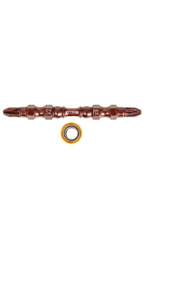 HYK GROUP TYSON Çift Yönlü Sert Mıknatıs Uçlu Bits Uç PH2x65mm S2 1 Adet ürün görseli 1
