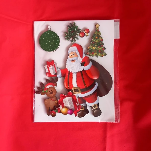 Yılbaşı Ahşap Sticker Model 3 ürün görseli 1