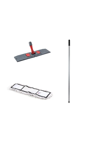 sska Tablet Palet Nemli Yedek Mop Takımı Seti - 50 Cm. Nemli Mop Katlanır Aparat Metal Vidalı Sap ürün görseli 1