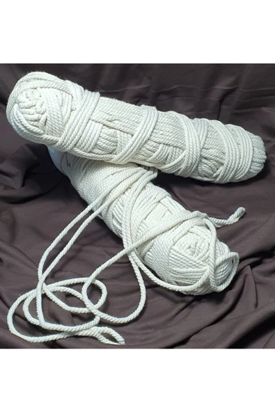 Bysay Fiesta Makrame (makrome) Pamuklu Bükümlü Salıncak Hamak Hobi Ipi - 1 Bağ(1,2kg) 6mm ürün görseli 1