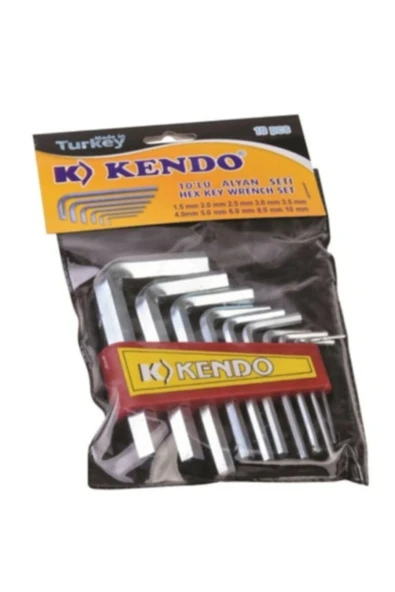 Kendo Bieney 10 Lu Alyan Seti Alyan Anahtar Takımı 10 Parça Pra-490015-5133 ürün görseli 1