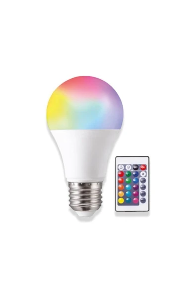 Noas Uzaktan Kumandalı Led Ampul / Çok Renkli Ampul / Kumandalı Led Ampul / Anpul / Çok Renkli Lamba 9 W ürün görseli 1