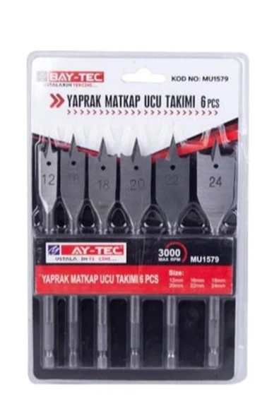 Baytec Bay-tec Yaprak Matkap Ucu Takımı 6 Pcs Mu1579 ürün görseli 1