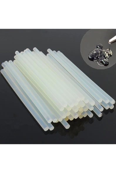 EldenHırdavat 1 kg Şeffaf Mum Silikon Ince Çubuk 7 mm X 30 cm 78-80 Adet ürün görseli 1