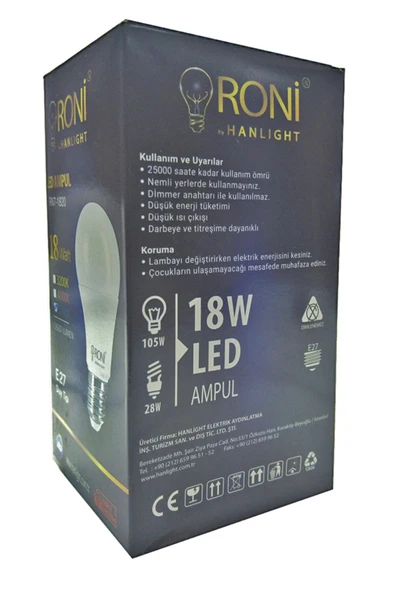 RONİ 18w Led Ampül - Resim 3