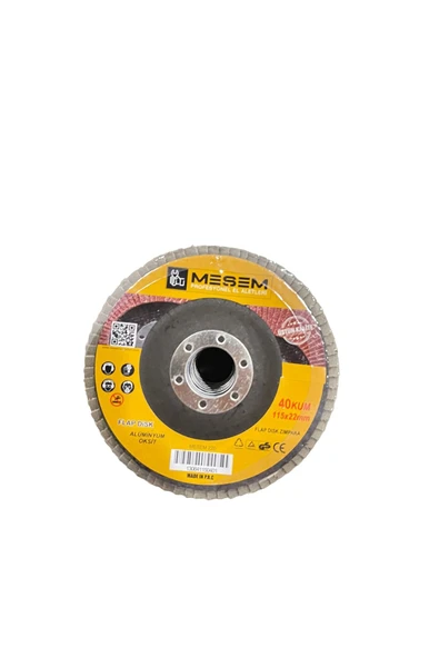 Meşem 10'lu Flap Disk Zımpara 115x22mm 40kum ürün görseli 1