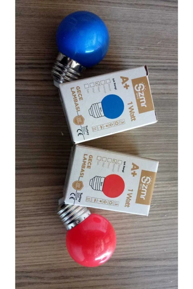 ZMR Mavi Led Ampul Gece Lambası (1 Watt) - Resim 2