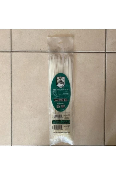 ZENİTH ZENITH PLASTİK CIRT KELEPÇE 3,6X370 (100 ADET) BEYAZ ürün görseli 1