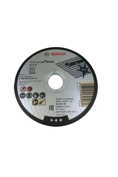 Bosch Standat Inox Kesici 115x1x22,23 Mm ürün görseli 1