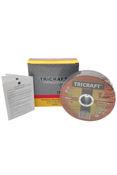 Tricraft Inox Metal Kesici Taş 115x1.0x22 Mm 25'li Set Paket(TRİCRAFT) ürün görseli 1