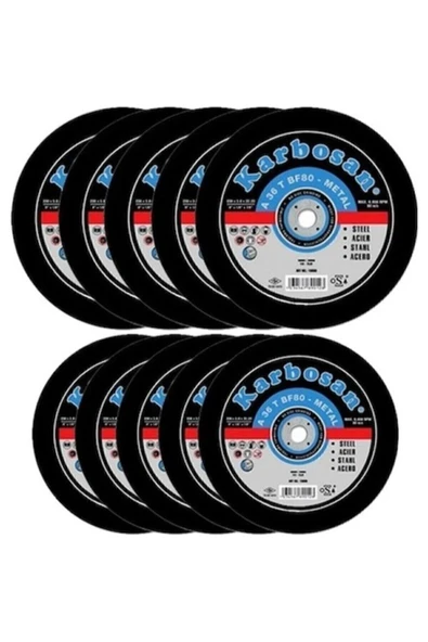 KARBOSAN 10 Adet Karb115 X 3 X 22.23 Metal Kesme Taşı Düz 10'lu ürün görseli 1