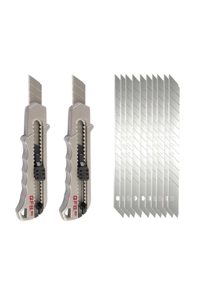 GFB 2 Adet Metal Maket Bıçağı + 10 Adet Yedek Uç ürün görseli 1
