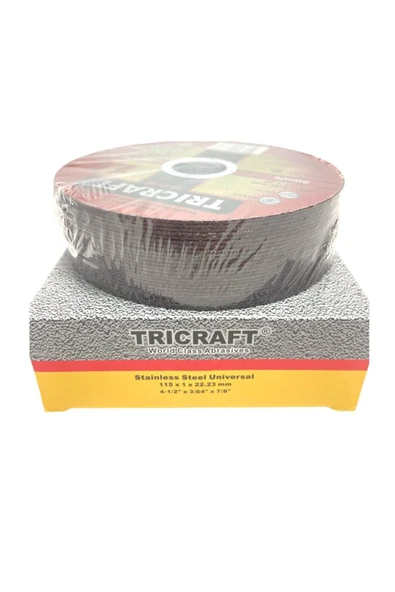 Tricraft Inox Metal Kesici Taş 115x1.0x22 Mm 25'li Set Paket ürün görseli 1
