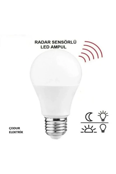 Yeni Sensörlü Led Ampül Hareket Algılayıcılı E27 Duy 20W 2000 Lümen Hareket Sensörlü Led Lamba Işık ürün görseli 1