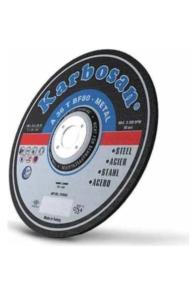 KARBOSAN 180'lik Metal Kesme Taşı (10 Adet) ürün görseli 1
