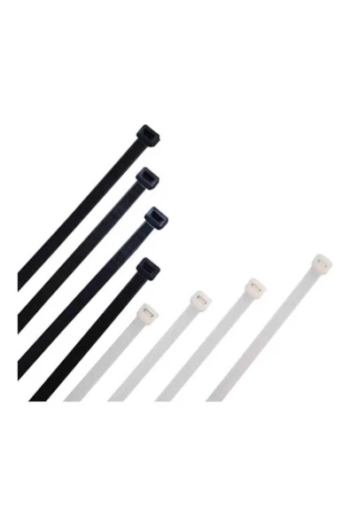ZENİTH Clips Plastik Kelepçe Siyah/beyaz 3.6x250 ürün görseli 1