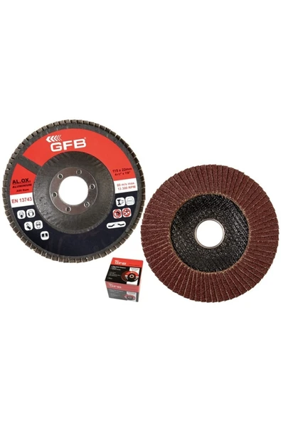 GFB Flap Disk Zımpara Metal Zımpara Kaliteli Zımpara 115mm - 40kum (10LU) ürün görseli 1