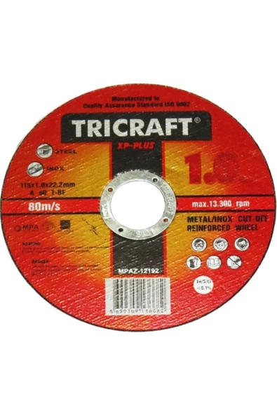 Trike Star Tricraft Inox Metal Kesici Taş 115x1.0x22 Mm 25'li ürün görseli 1