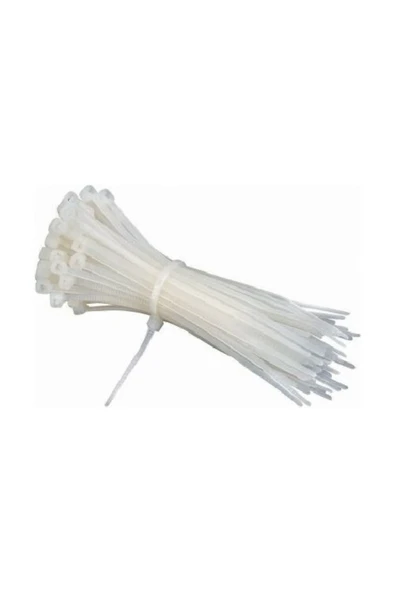 ZENİTH Kablo Bağı & Plastik Kelepçe & Cırt Kelepçe 4,8x300 Mm Beyaz 100 Adet ürün görseli 1