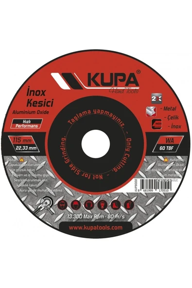 Kupa Inox Metal Çelik Kesme Taşı Daire Testere 115 Mm. ürün görseli 1