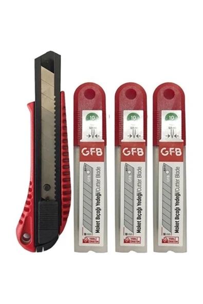 GFB Pro Maket Bıçağı Ve 30 Adet Yedeği 18mmx0,5mm ürün görseli 1